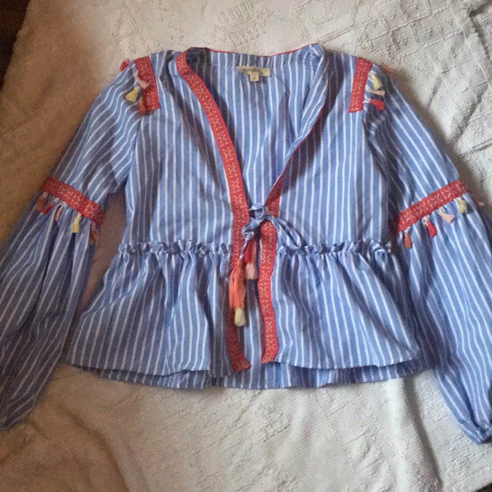 Tie front blouse